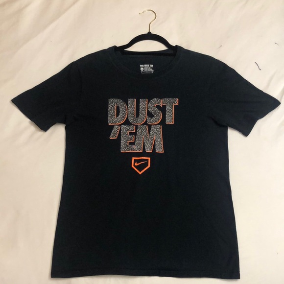 Nike Other - Nike Black T-Shirt with DUST 'EM Graphic Athletic Cut Men's Small